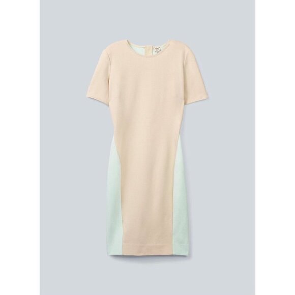 Aritzia Wilfred Mignonne Mini Dress Bodycon Stretch Short Sleeve colorblock XS - Picture 7 of 15